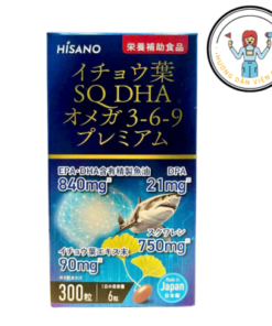 Viên uống DHA-EPA, SQ, Omega 3-6-9 Hisano 300 viên – Bổ sung dưỡng chất tối ưu cho sức khỏe