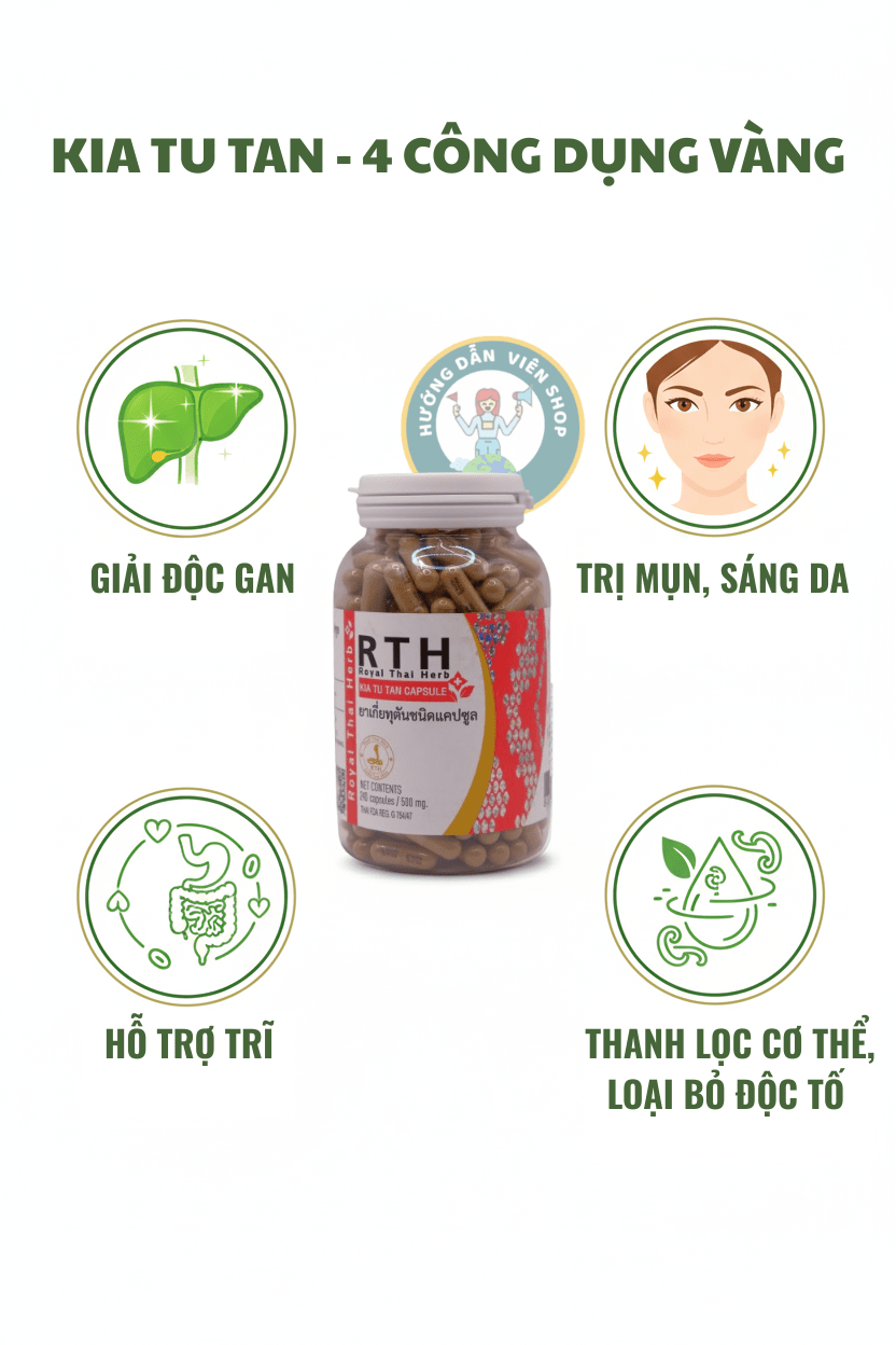 Review chi tiết Kia Tu Tan – Thuốc rắn Thái Lan số 1 giúp thải độc, trị mụn, hỗ trợ gan