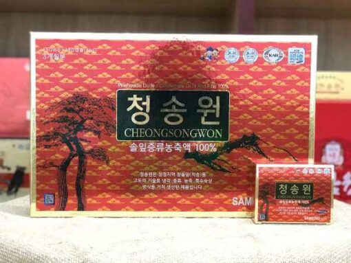 tinh dầu thông đỏ cheongsongwon samsung 180 viên hộp đỏ hộp