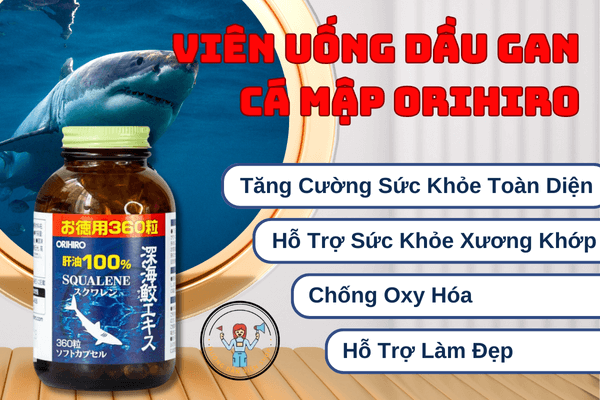 Viên Uống Dầu Gan Cá Mập ORIHIRO 360 Viên