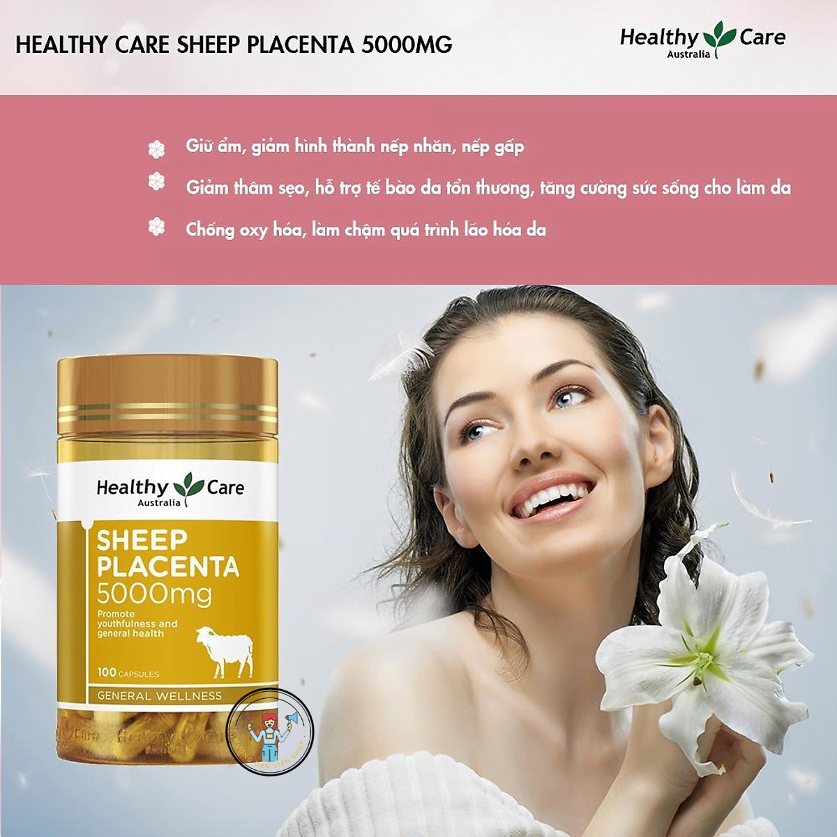 cong-dung-vien-uong-nhau-thai-cuu-Healthy Care Sheep Placenta