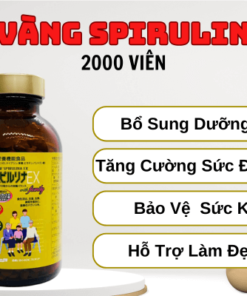 Viên Uống Tảo Vàng Spirulina EX 2000 VIÊN – NGUỒN DƯỠNG CHẤT TỰ NHIÊN HOÀN HẢO CHO SỨC KHỎE