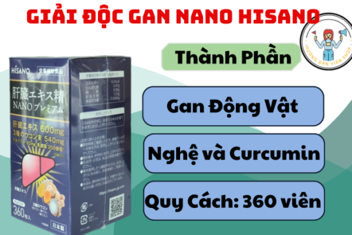 Viên Uống Giải Độc Gan Nano HISANO 360 Viên – Giải Pháp Giải Độc Gan Đến Từ Nhật Bản