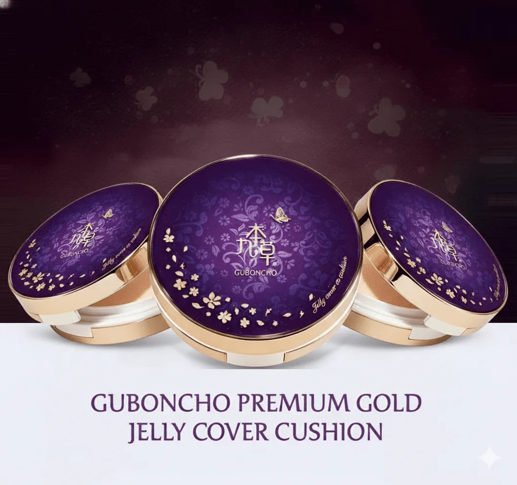 Phấn Nước Guboncho Premium Gold Jelly Cover Cushion – Lớp Nền Mỏng Nhẹ, Che Phủ & Dưỡng Da