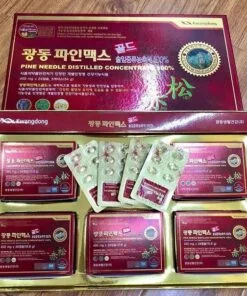 Pine Needle Distilled Concentrate Oil 100 % Tinh Dầu Thông Đỏ Kwangdong Hàn Quốc 120 Viên
