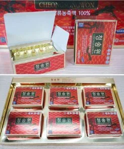 tinh dầu thông đỏ cheongsongwon samsung 180 viên hộp đỏ hộp