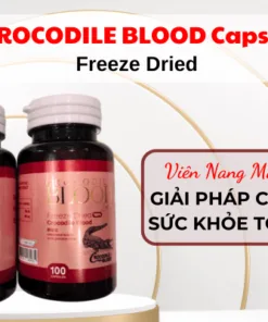 COROCODILE BLOOD Capsule Freeze Dried –  Viên Nang Máu Cá Sấu Thái Lan